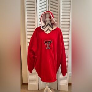 Texas Tech College Reversible Hooded Blanket Poncho